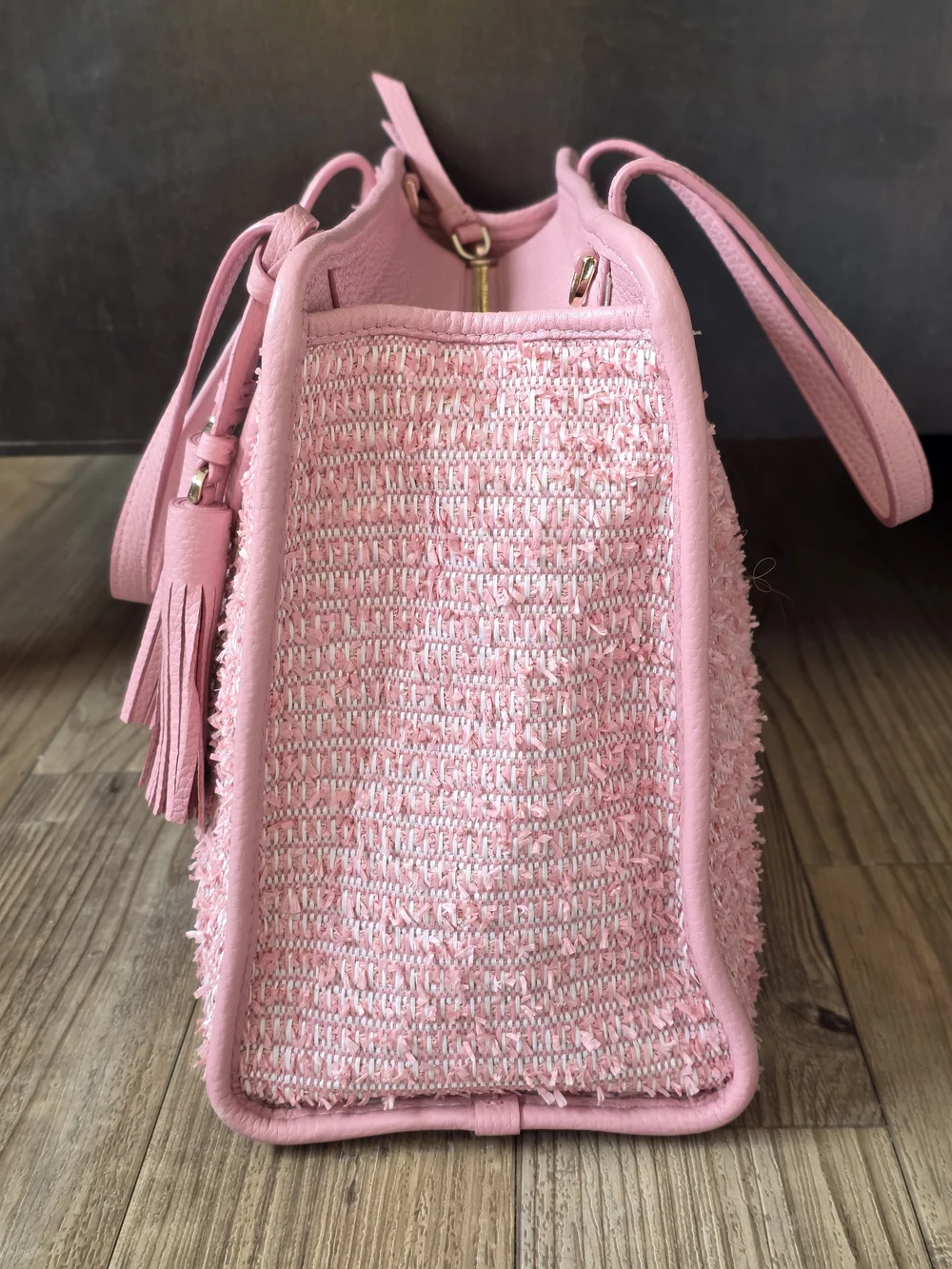 Kate Spade Rowe Summer Tweed Medium Top Zip Satchel